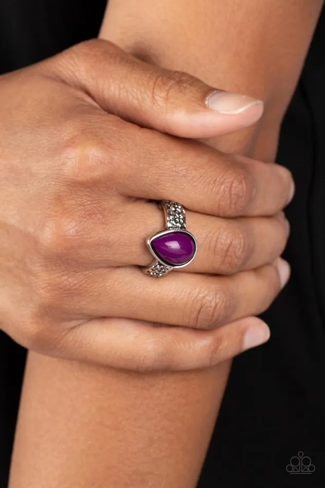 Rings Paparazzi Jewelry Paparazzi Ring Rainbow Raindrops Purple