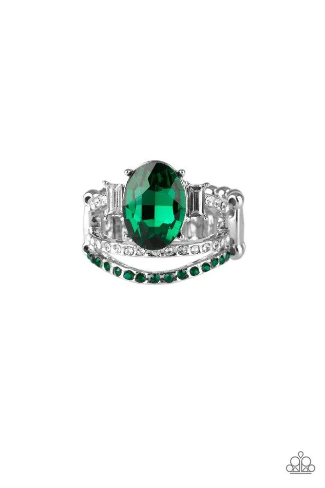 Rings Paparazzi Jewelry Paparazzi Ring Spectacular Sparkle Green