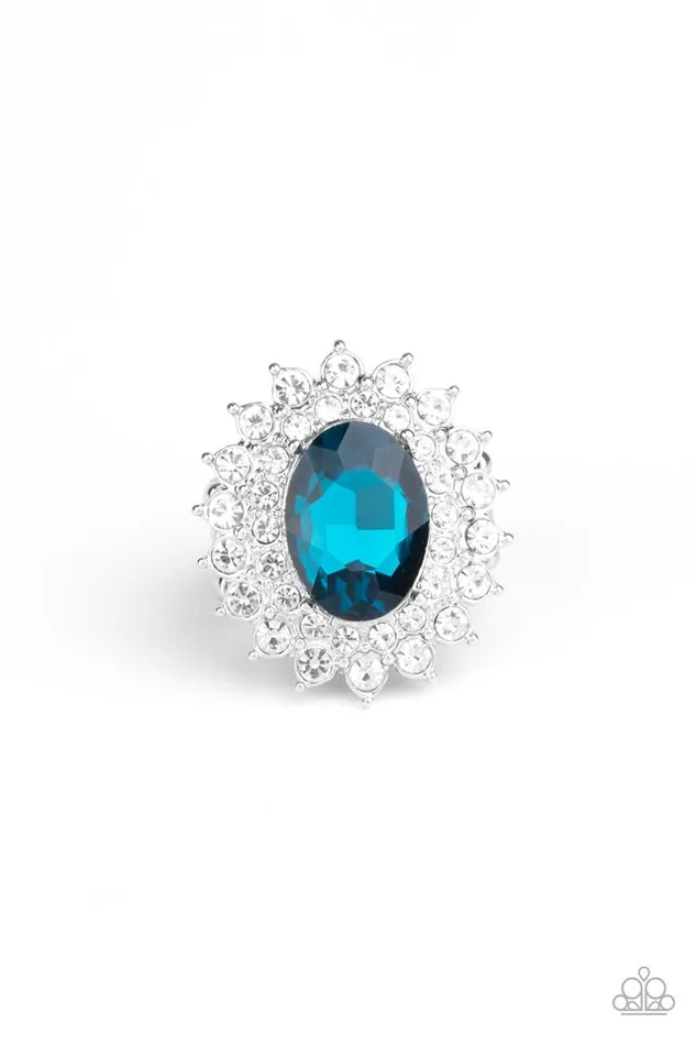 Rings Paparazzi Ring Secret Garden Glow Blue Paparazzi Jewelry Rings Paparazzi Ring Secret Garden Glow Blue Paparazzi Jewelry