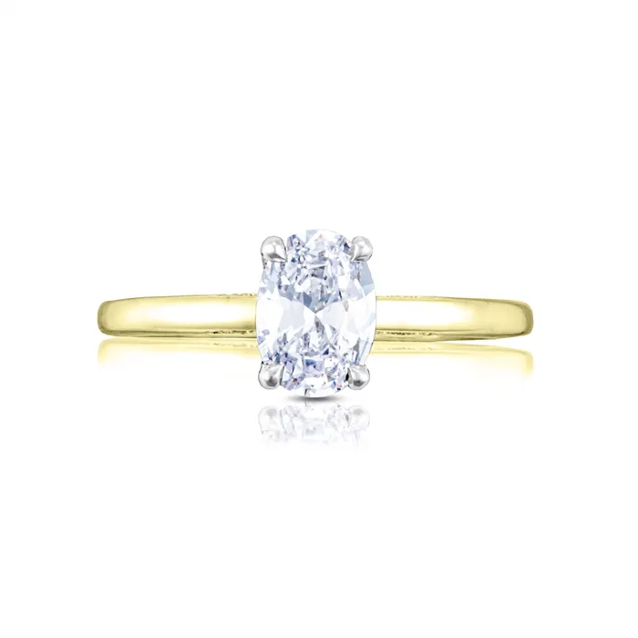 Rings Tacori Tacori 18K Yellow Gold Semi Mount Diamond Ring with Platinum Crown Rings Tacori Tacori 18K Yellow Gold Semi Mount Diamond Ring with Platinum Crown