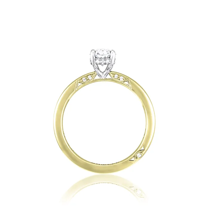 Rings Tacori Tacori 18K Yellow Gold Semi Mount Diamond Ring with Platinum Crown Rings Tacori Tacori 18K Yellow Gold Semi Mount Diamond Ring with Platinum Crown