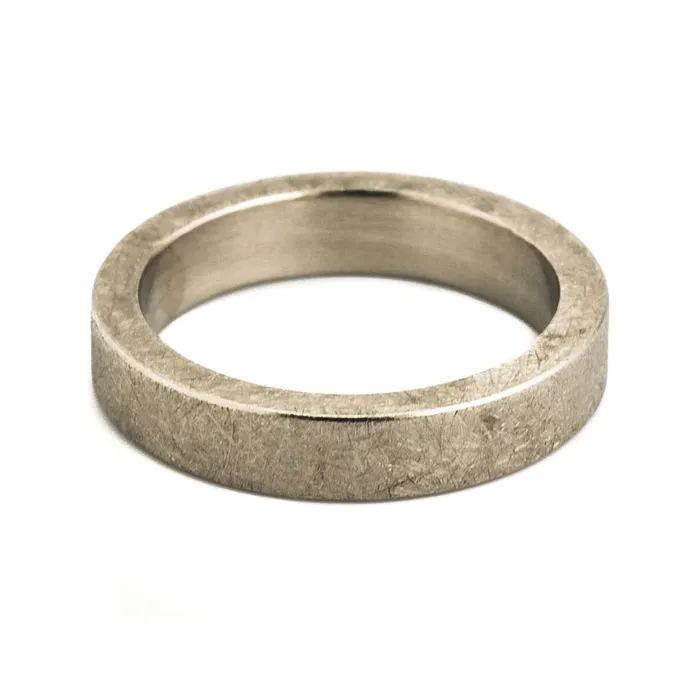 Rings Todd Reed Todd Reed 4mm Brushed Palladium Band Ring