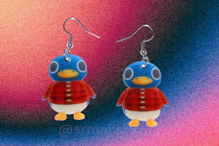 Roald the Penguin Animal Crossing Character Cute Handmade Earrings Sam Makes Things Earrings Roald the Penguin Animal Crossing Character Cute Handmade Earrings Sam Makes Things Earrings