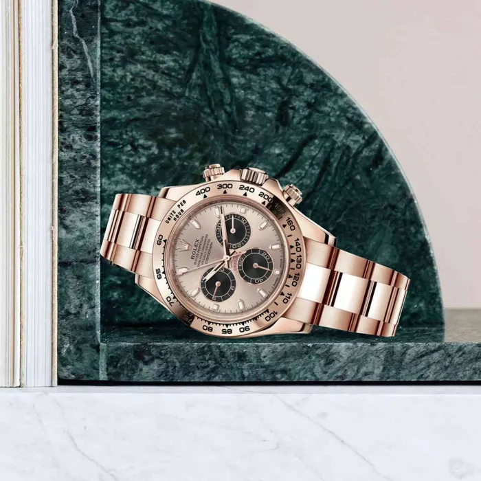 Rolex Bracelets Rolex Cosmograph Daytona 40mm Ref 1165050016 Sundust Black Index Dial 18K Rose Gold Oyster Bracelet Mens Watch