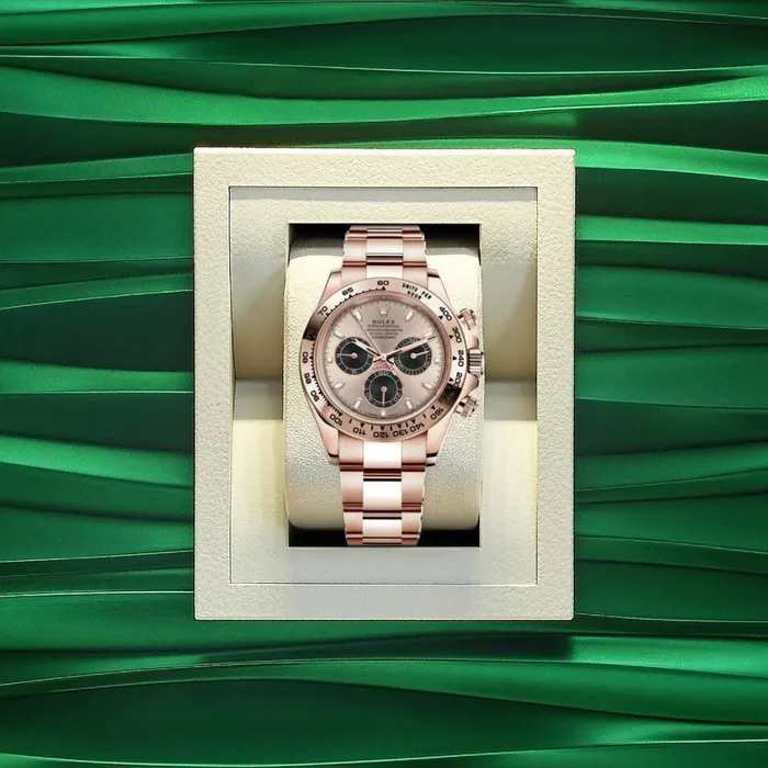 Rolex Bracelets Rolex Cosmograph Daytona 40mm Ref 1165050016 Sundust Black Index Dial 18K Rose Gold Oyster Bracelet Mens Watch