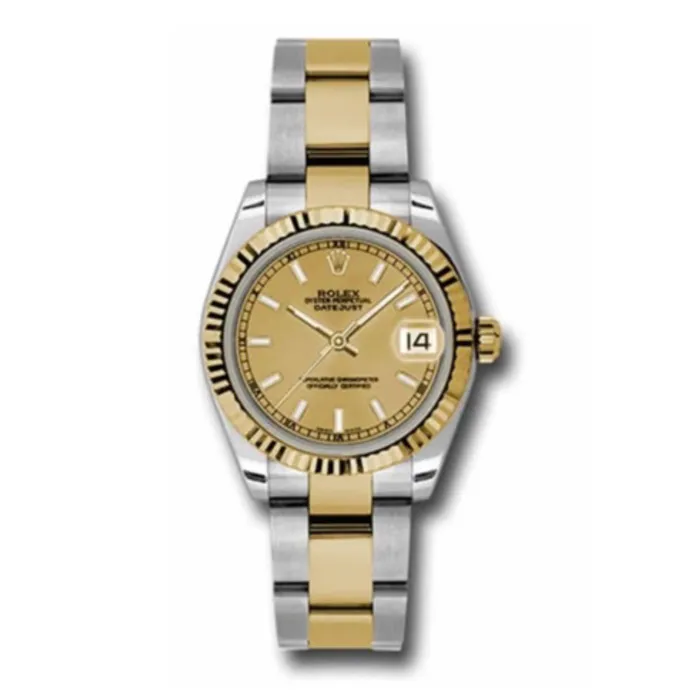 Rolex Bracelets Rolex Datejust 31mm Ref 178273 chio Champagne Stick Dial Two Tone Stainless Steel 18K Yellow Gold Oyster Bracelet Womens Watch Rolex Bracelets Rolex Datejust 31mm Ref 178273 chio Champagne Stick Dial Two Tone Stainless Steel 18K Yellow Gold Oyster Bracelet Womens Watch