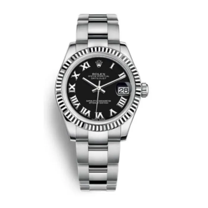 Rolex Bracelets Rolex Datejust 31mm Ref 1782740078 Black Roman Dial Stainless Steel Oyster Bracelet Womens Watch Rolex Bracelets Rolex Datejust 31mm Ref 1782740078 Black Roman Dial Stainless Steel Oyster Bracelet Womens Watch