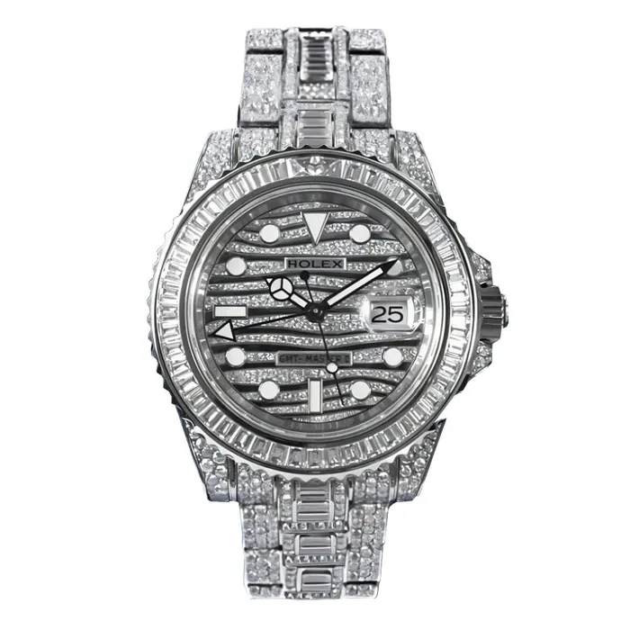 Rolex Bracelets Rolex GMTMaster II 40mm Ref 116759TBR Pave Diamond Dial Diamond Bezel Diamond Case 18K White Gold Diamond Bracelet Mens Watch Rolex Bracelets Rolex GMTMaster II 40mm Ref 116759TBR Pave Diamond Dial Diamond Bezel Diamond Case 18K White Gold Diamond Bracelet Mens Watch