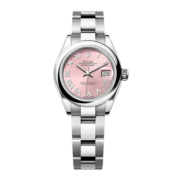 Rolex LadyDatejust 28mm Ref 2791600014 Pink Roman Dial Stainless Steel Oyster Bracelet Womens Watch Rolex Bracelets Rolex LadyDatejust 28mm Ref 2791600014 Pink Roman Dial Stainless Steel Oyster Bracelet Womens Watch Rolex Bracelets