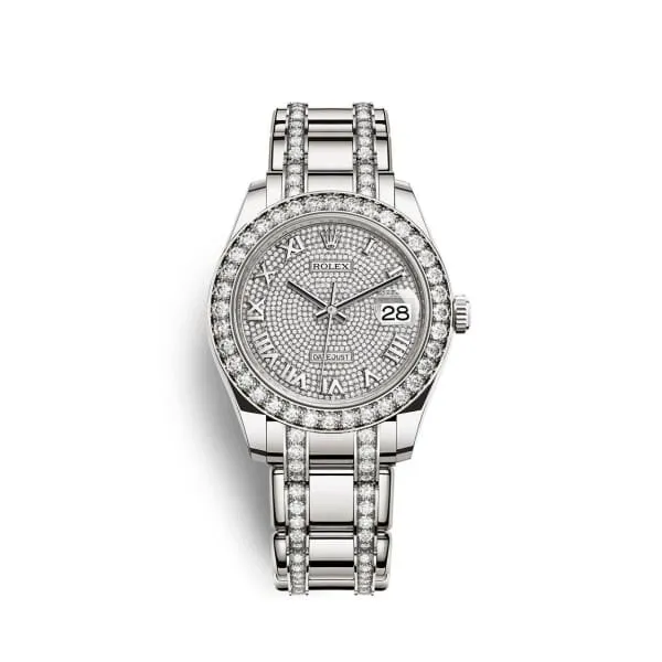 Rolex Pearlmaster 39mm Ref 862890006 Pave Roman Diamond Dial Diamond Bezel 18K White Gold Diamond Bracelet Womens Watch Rolex Bracelets Rolex Pearlmaster 39mm Ref 862890006 Pave Roman Diamond Dial Diamond Bezel 18K White Gold Diamond Bracelet Womens Watch Rolex Bracelets