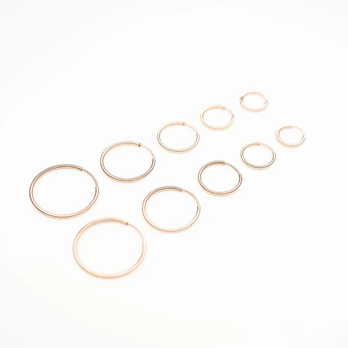 Rose Gold Endless Hoops TheRoseGypsy Earrings