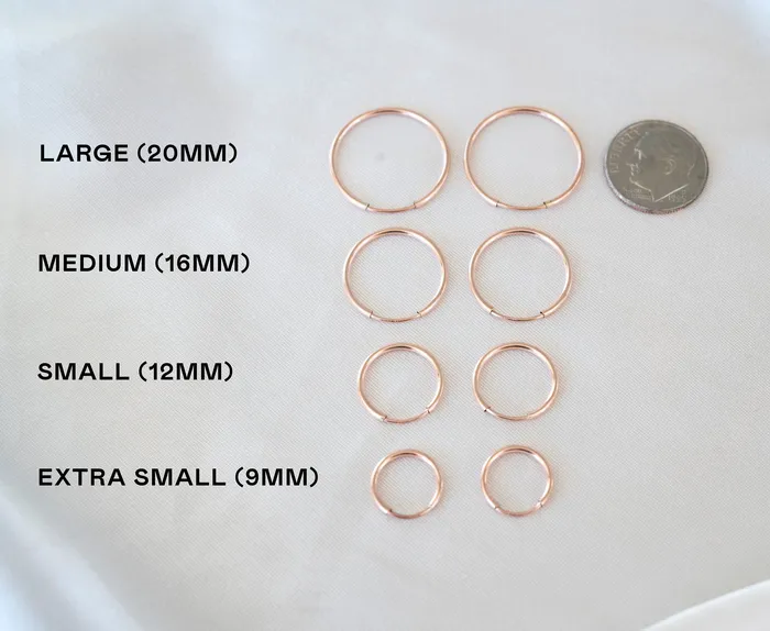 Rose Gold Endless Hoops TheRoseGypsy Earrings