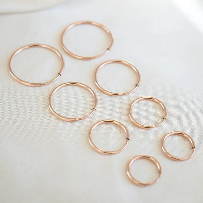 Rose Gold Endless Hoops TheRoseGypsy Earrings