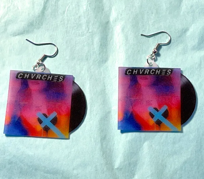 Sam Makes Things Earrings Chvrches Love is Dead Vinyl Albums Handmade Earrings Sam Makes Things Earrings Chvrches Love is Dead Vinyl Albums Handmade Earrings
