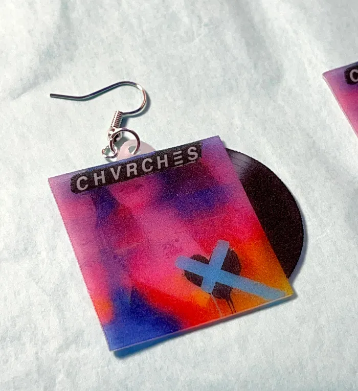 Sam Makes Things Earrings Chvrches Love is Dead Vinyl Albums Handmade Earrings