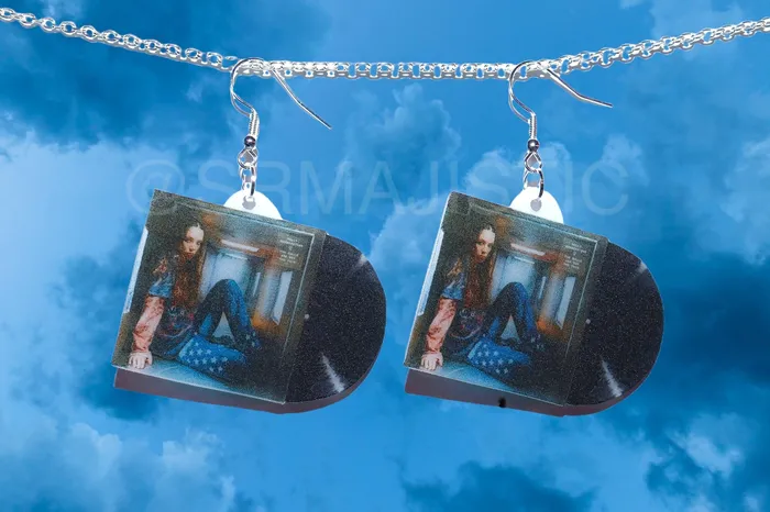 Sam Makes Things Earrings Holly Humberstone The Walls are Way Too Thin Vinyl Album EP Handmade Earrings
