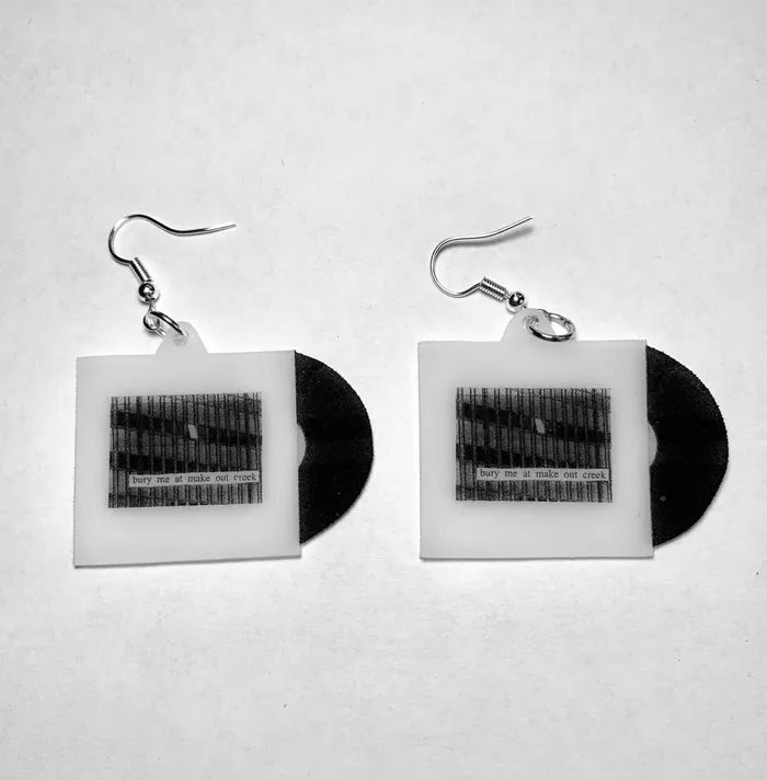Sam Makes Things Earrings Mitski Bury Me at Make Out Creek Vinyl Album Handmade Earrings Sam Makes Things Earrings Mitski Bury Me at Make Out Creek Vinyl Album Handmade Earrings