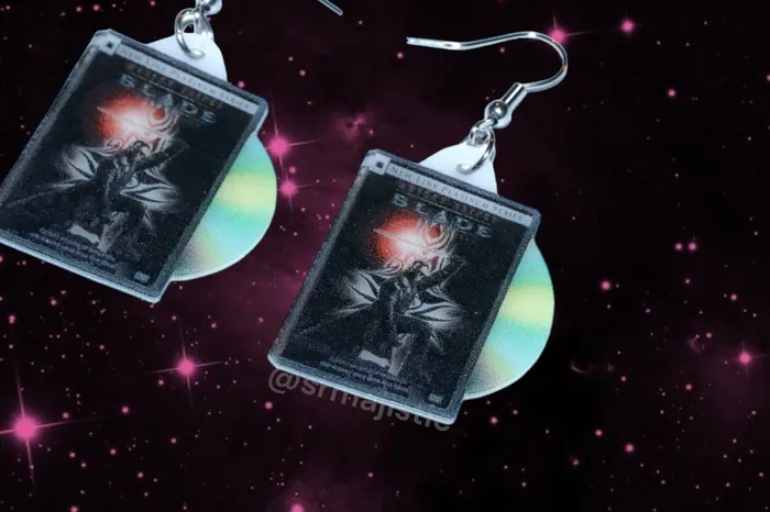 Sam Makes Things Earrings READY TO SHIP Blade 1998 DVD 2D detailed Handmade Earrings Sam Makes Things Earrings READY TO SHIP Blade 1998 DVD 2D detailed Handmade Earrings