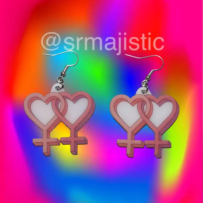 Sam Makes Things Earrings READY TO SHIP LGBT Sexuality Symbols 2D cute detailed Handmade Earrings Sam Makes Things Earrings READY TO SHIP LGBT Sexuality Symbols 2D cute detailed Handmade Earrings
