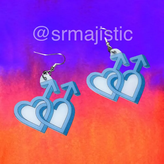 Sam Makes Things Earrings READY TO SHIP LGBT Sexuality Symbols 2D cute detailed Handmade Earrings Sam Makes Things Earrings READY TO SHIP LGBT Sexuality Symbols 2D cute detailed Handmade Earrings