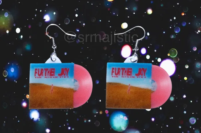 Sam Makes Things Earrings READY TO SHIP The Regrettes Further Joy Vinyl Album Handmade Earrings Sam Makes Things Earrings READY TO SHIP The Regrettes Further Joy Vinyl Album Handmade Earrings