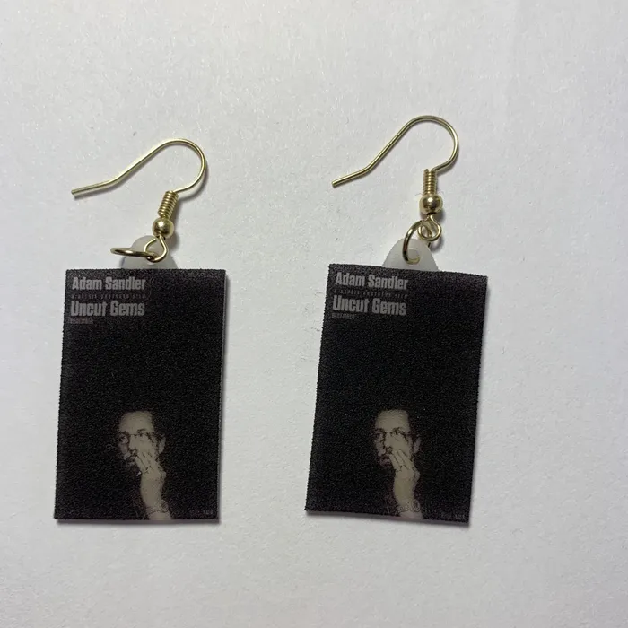 Sam Makes Things Earrings Uncut Gems Movie Poster Handmade Earrings