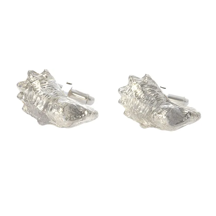 Sterling Silver Oyster Shell Cufflinks Croghans Rings