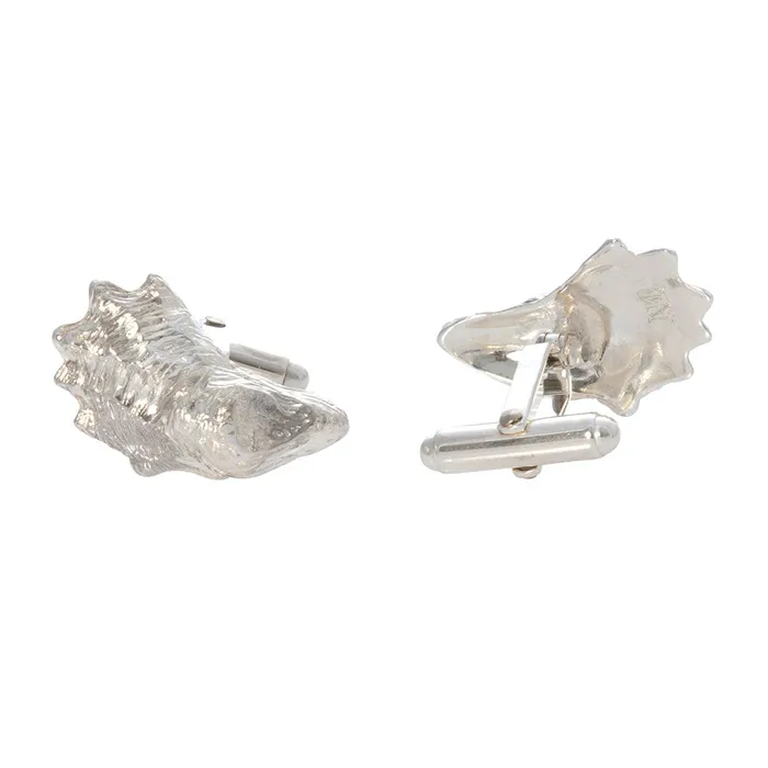 Sterling Silver Oyster Shell Cufflinks Croghans Rings
