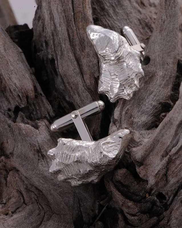 Sterling Silver Oyster Shell Cufflinks Croghans Rings