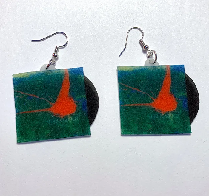 Stolen Dance Milky Chance Vinyl Album Handmade Earrings Sam Makes Things Earrings Stolen Dance Milky Chance Vinyl Album Handmade Earrings Sam Makes Things Earrings