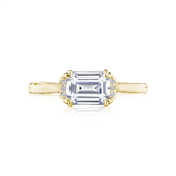 Tacori Tacori Simply Tacori Emerald Horizontal Diamond Engagement Ring Rings Tacori Tacori Simply Tacori Emerald Horizontal Diamond Engagement Ring Rings