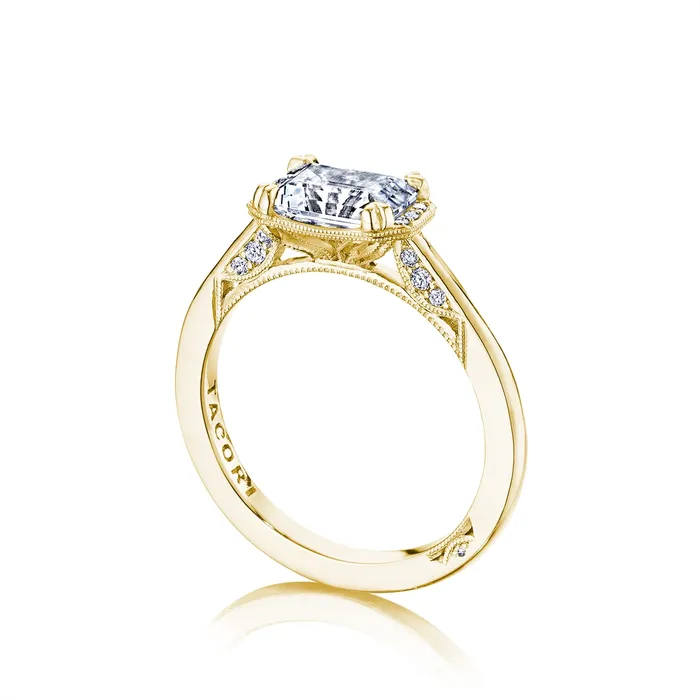 Tacori Tacori Simply Tacori Emerald Horizontal Diamond Engagement Ring Rings Tacori Tacori Simply Tacori Emerald Horizontal Diamond Engagement Ring Rings