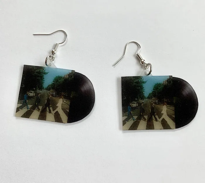 The Beatles Abbey Road Vinyl Album Handmade Earrings Sam Makes Things Earrings The Beatles Abbey Road Vinyl Album Handmade Earrings Sam Makes Things Earrings