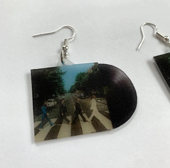The Beatles Abbey Road Vinyl Album Handmade Earrings Sam Makes Things Earrings