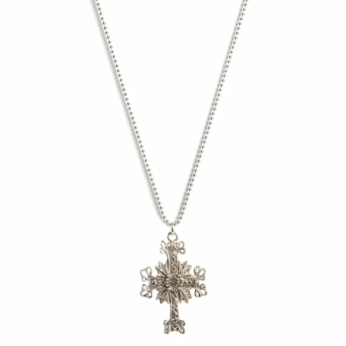 Virgins Saints Angels Necklaces Electra Cross Charm Necklace