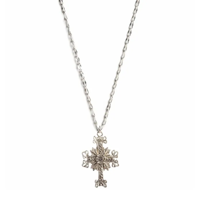 Virgins Saints Angels Necklaces Electra Cross Charm Necklace