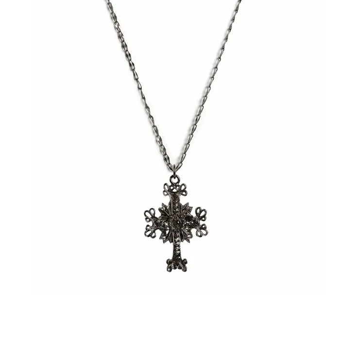 Virgins Saints Angels Necklaces Electra Cross Charm Necklace