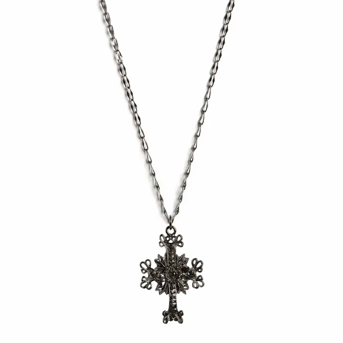 Virgins Saints Angels Necklaces Electra Cross Charm Necklace