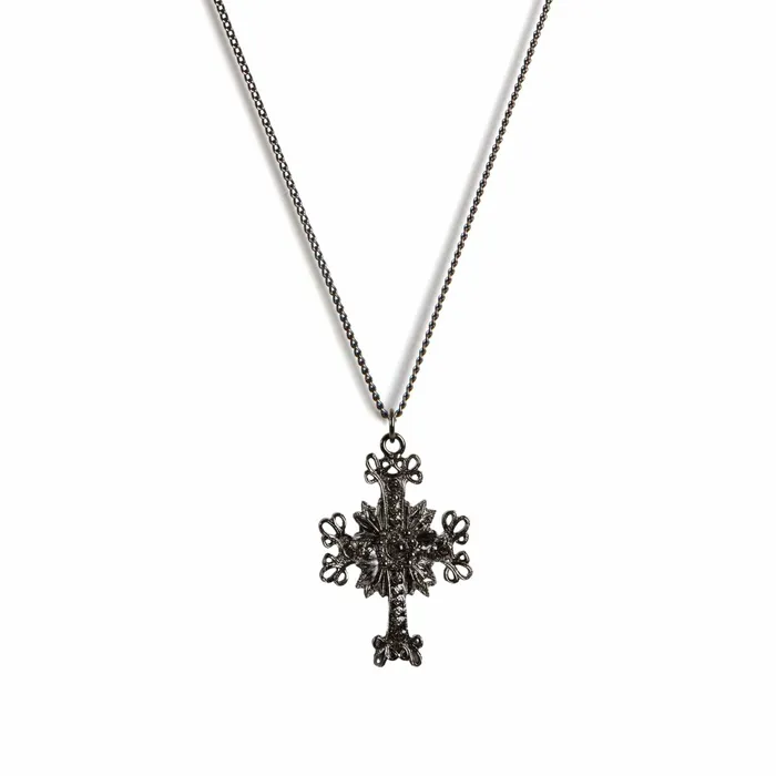 Virgins Saints Angels Necklaces Electra Cross Charm Necklace