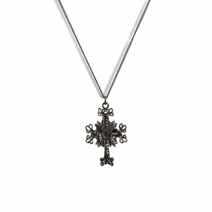 Virgins Saints Angels Necklaces Electra Cross Charm Necklace