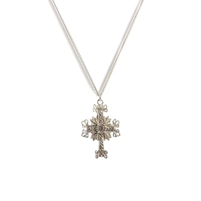 Virgins Saints Angels Necklaces Electra Cross Charm Necklace