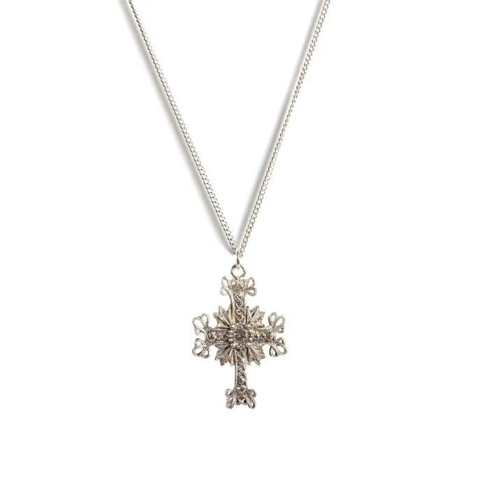 Virgins Saints Angels Necklaces Electra Cross Charm Necklace