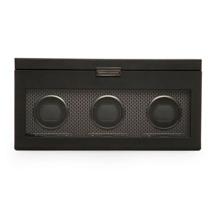 Wolf Designs Watches Wolf Axis Triple Watch Winder With Storage