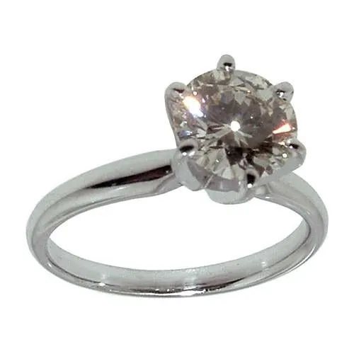 1 Carat Natural Earth Mined Diamond Engagement Ring 14K White Gold 6 Prong Set Solitaire GB Rings 1 Carat Natural Earth Mined Diamond Engagement Ring 14K White Gold 6 Prong Set Solitaire GB Rings