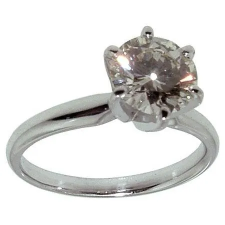 1 Carat Round Natural Earth Mined Diamond Solitaire Engagement Ring GB Rings