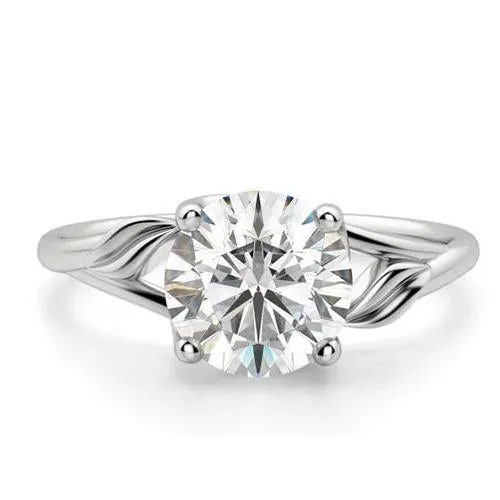 14K White Gold 270 Carat Solitaire Natural Earth Mined Diamond Ring New GB Rings