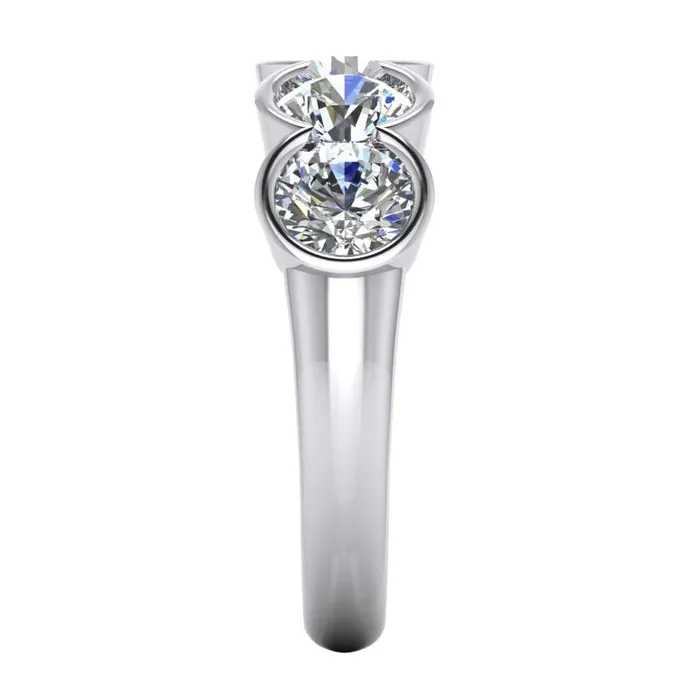 5 Stone Half Bezel Round Natural Earth Mined Diamond Band 3 Carats HarryChadEntcom Rings 5 Stone Half Bezel Round Natural Earth Mined Diamond Band 3 Carats HarryChadEntcom Rings