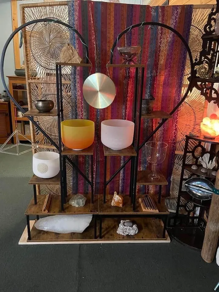6 Tiered Heart Shaped Iron Wood Stand Shelf Life Changing Energy Necklaces