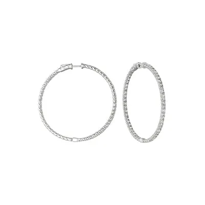 7 Pointer Natural Earth Mined Diamond Hoop Earrings 775 Carats 14K White GB Earrings 7 Pointer Natural Earth Mined Diamond Hoop Earrings 775 Carats 14K White GB Earrings