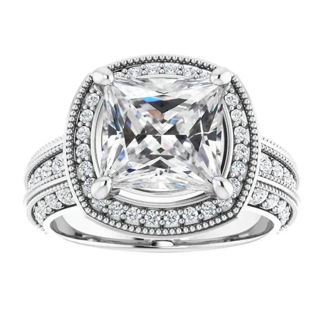 8 Carat Halo Princess Natural Earth Mined Diamond Wedding Ring HarryChadEntcom Rings 8 Carat Halo Princess Natural Earth Mined Diamond Wedding Ring HarryChadEntcom Rings